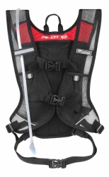 batoh FORCE PILOT PLUS 10 l+2L rez.,černo-červ.