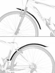 blatníky FORCE 24 - 28" SPORT, plast, černé