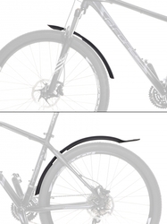 blatníky FORCE 26 - 28" s lopatkou, plast, černé