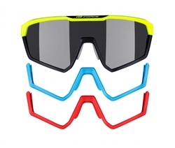 brýle FORCE APEX, fluo-černé,černé kontrastní sklo
