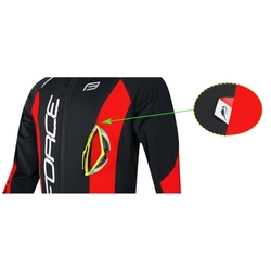 bunda / dres FORCE X68 PRO, dlouhý rukáv, černo-červená, vel. L