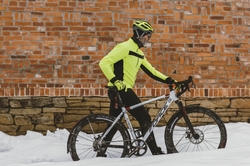 bunda F FROST softshell zimní, fluo-černá