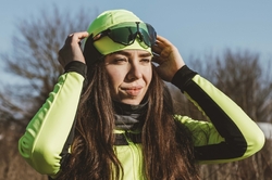 čepice pod přilbu FORCE SPLIT zateplená, fluo