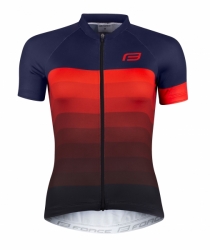 dres F ASCENT LADY kr. rukáv, modro-červený
