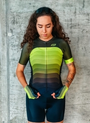 dres F ASCENT LADY kr. rukáv, zeleno-fluo