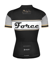 dres F RETRO UNI kr. rukáv, černo-zlatý