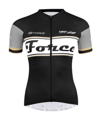 dres F RETRO UNI kr. rukáv, černo-zlatý