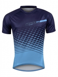 dres FORCE MTB ANGLE kr. rukáv, modrý