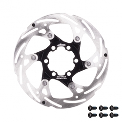 kotouč brzdový FORCE 140 mm, 6 děr, černý s ukazatelem opotřebení