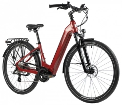 LEADER FOX E-BIKE 28" SAGA CITY -1, DARK RED SHINY (MODEST)