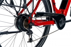 LEADER FOX E-BIKE 28" NARA 18"-1, DARK RED SHINY (REAR MOTOR)