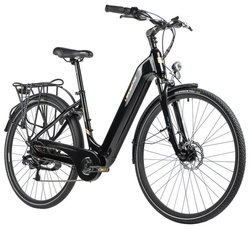 LEADER FOX E-BIKE 28" INDUKTORA -1, BLACK SHINY (rear motor)