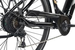 LEADER FOX E-BIKE 28" INDUKTORA -1, BLACK SHINY (rear motor)