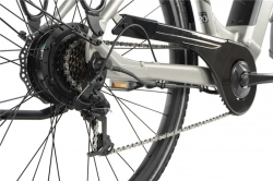 LEADER FOX E-BIKE 28" INDUKTORA -3, SILVER (rear motor)