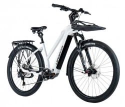 LEADER FOX E-BIKE 28" BEND LADY CROSS -1, WHITE SHINY (M510)
