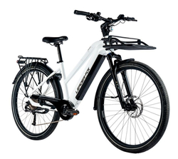 LEADER FOX E-BIKE 28" SANDY LADY -1, WHITE SHINY (REAR MOTOR)