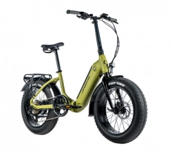 LEADER FOX E-BIKE 20" CODY-1, FOLDING BIKE, ARMY GREEN (REAR MOTOR)