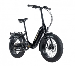 LEADER FOX E-BIKE 20" CODY-2, FOLDING BIKE, BLACK SHINY (REAR MOTOR)
