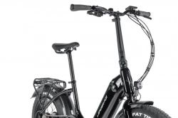 LEADER FOX E-BIKE 20" CODY-2, FOLDING BIKE, BLACK SHINY (REAR MOTOR)