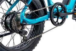 LEADER FOX E-BIKE 20" CODY-3, FOLDING BIKE,BLUE LIGHT (REAR MOTOR)