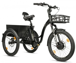 LEADER FOX CARGO - TRICYCLE CURTIS, FRONT MOTOR, BLACK SHINY