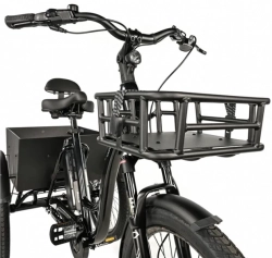 LEADER FOX CARGO - TRICYCLE CURTIS, FRONT MOTOR, BLACK SHINY