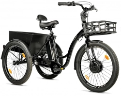 LEADER FOX CARGO - TRICYCLE LOVELO, FRONT MOTOR, BLACK SHINY