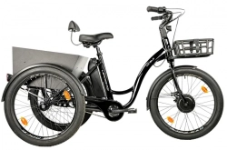 LEADER FOX CARGO - TRICYCLE LOVELO, FRONT MOTOR, BLACK SHINY