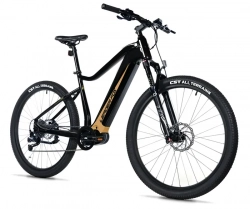 LEADER FOX E-BIKE SWAN GENT 27,5", -1, BLACK SHINY - beige sticker (MODEST)