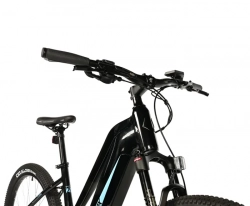 LEADER FOX E-BIKE SWAN LADY 29", 18"-1, BLACK SHINY  - blue sticker (MODEST)