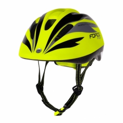 přilba FORCE FUN STRIPES dětská, fluo-černo-šedá 