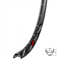 ráfek REMERX E-ROCKY DISC 584x25, 28děr, černý