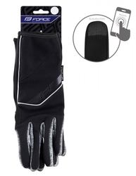 rukavice F GALE softshell, jaro-podzim, černé
