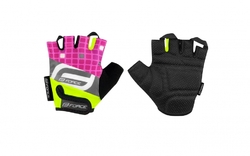 rukavice F SQUARE KID, fluo-růžové