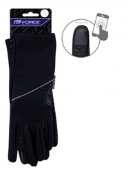 rukavice F VISION softshell, jaro-podzim, černé