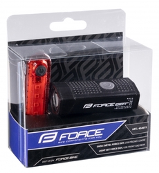 světla sada FORCE DOT USB přední+zadní