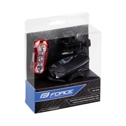 světla sada FORCE EXPRESS USB přední+zadní