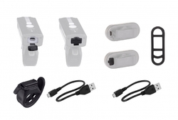 světla sada FORCE FUTURO USB přední+zadní