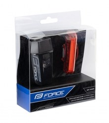 světla sada FORCE GLARE USB přední+zadní