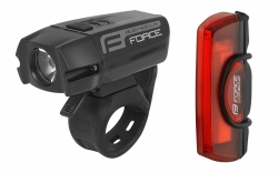světla sada FORCE GLARE USB přední+zadní