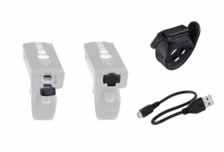 světlo přední FORCE ALERT 350LM USB, černé