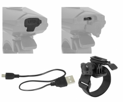 světlo přední FORCE CASS 300LM USB, černé