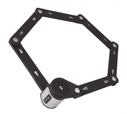 zámek F FOLD skládací 80 cm, 6 článků, černý+držák